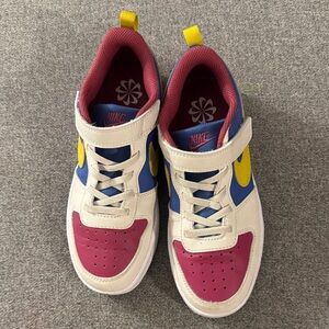 Nike White, Pink, Blue & Yellow Kids Low-Top Sneakers
